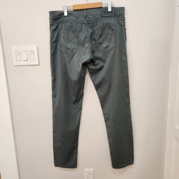 Marco Pescarolo Pants Mens 56 36×34 Green Nerano 1 Cotton Silk Chino 5 Pocket - Picture 2 of 16